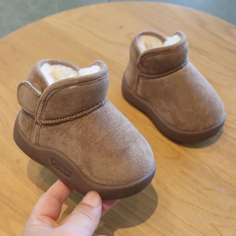 Kids 2025 Winter Snow Boots – Plush Warm Toddler Shoes (Size 15–24)
