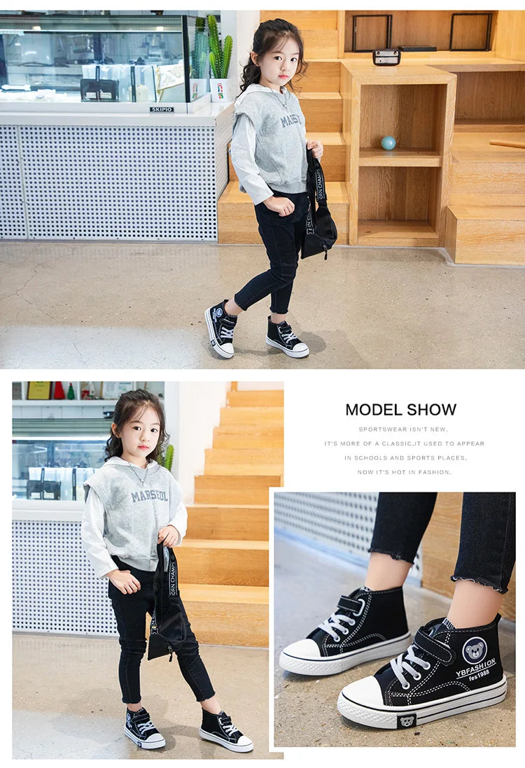 Kids’ Canvas Sneakers – Soft, Non-Slip, Breathable Shoes