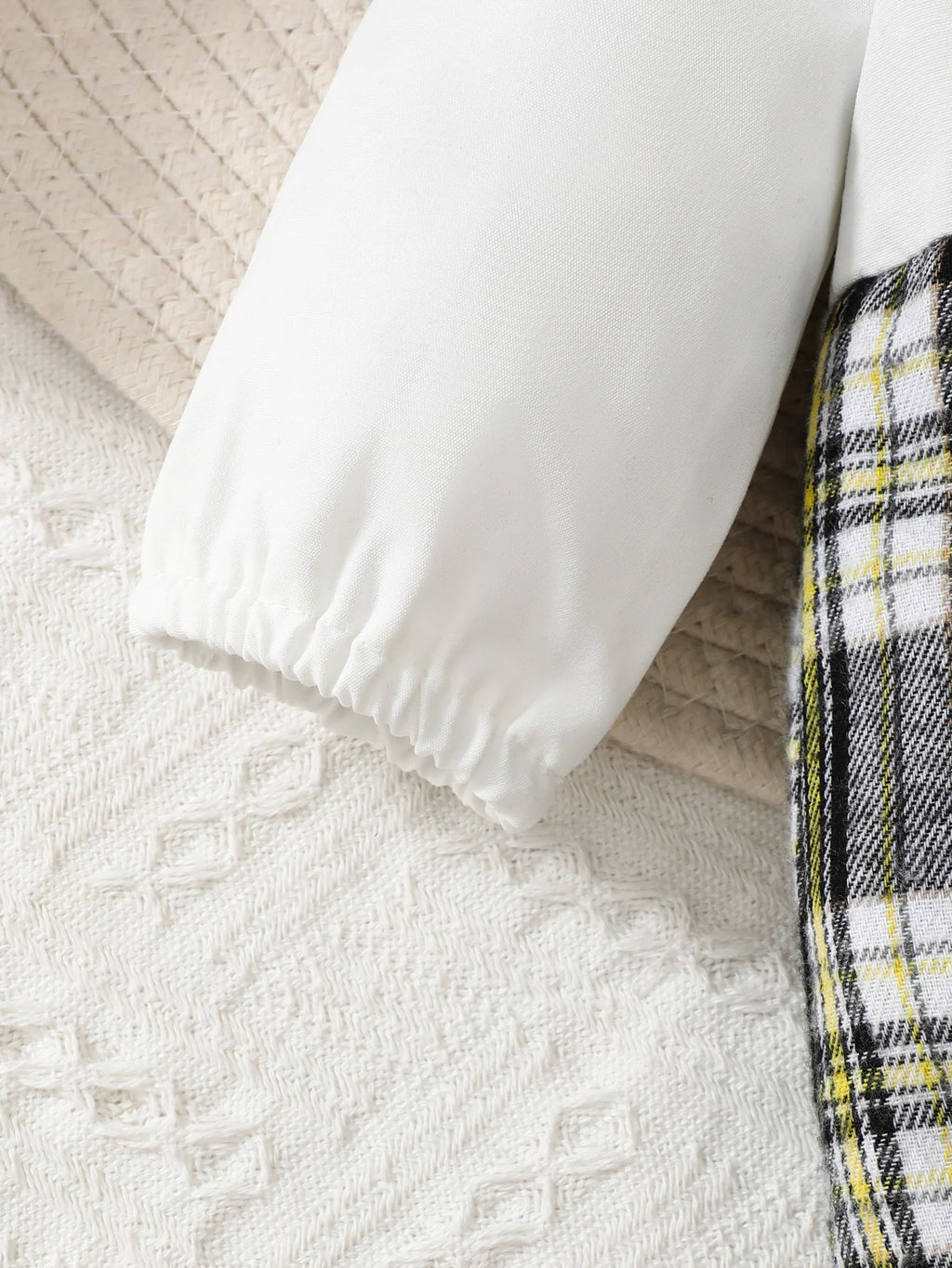 Newborn Baby Boy Plaid Jumpsuit with Hat