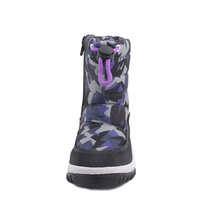Kids Winter Fur Snow Boots – Waterproof Non-Slip Shoes