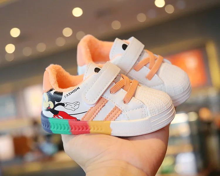 Kids’ Mickey & Minnie Sneakers – Breathable Soft Sport Shoes