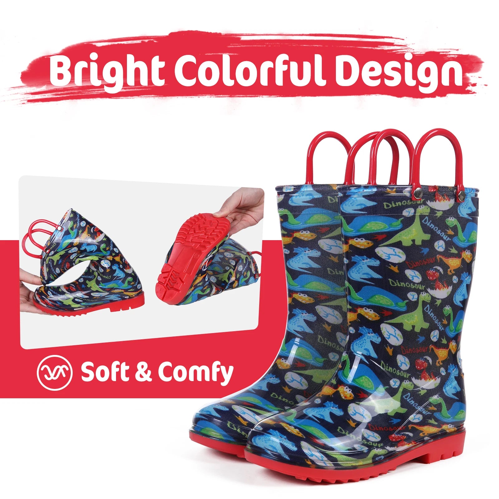 Kids Waterproof Rain Boots – Non-Slip Outdoor Rubber Shoes
