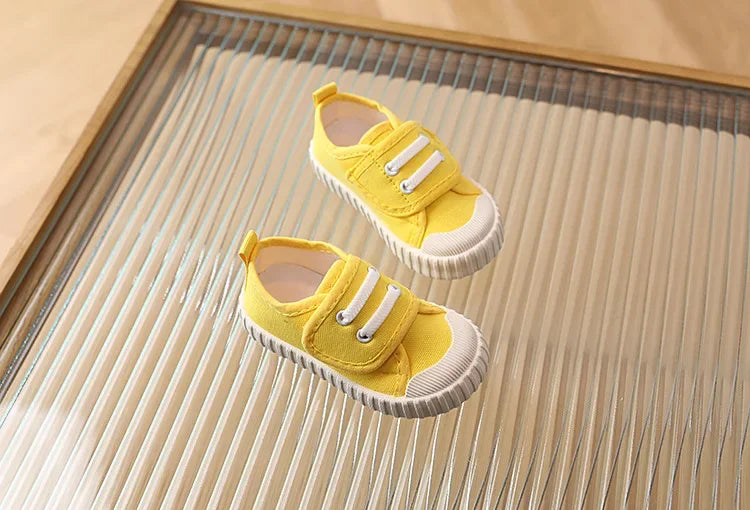 Kids Canvas Sneakers – Soft Breathable Candy-Colored Shoes