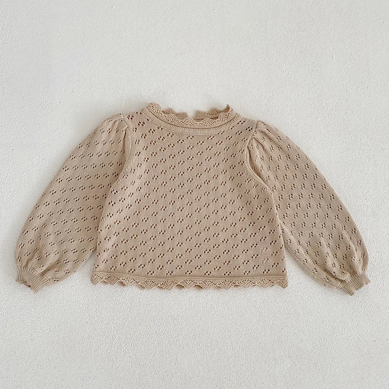 Baby Girl Knit Romper & Dress Top (0–12M)