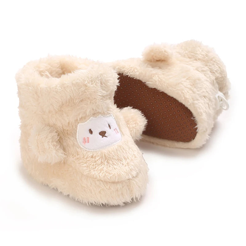 0-18M Apricot New Soft Winter Boots