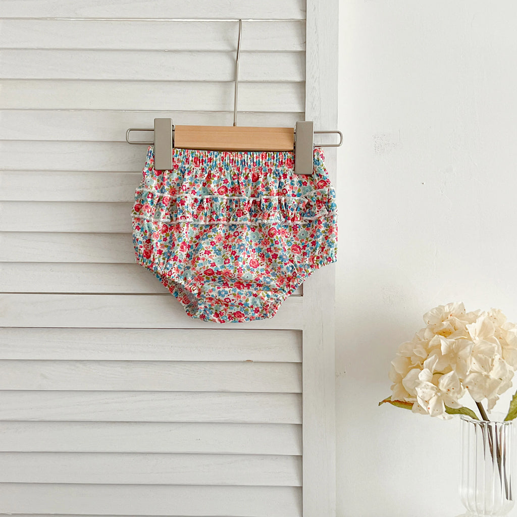 Baby Girl Cherry Floral Outfit – Summer (0–12M)