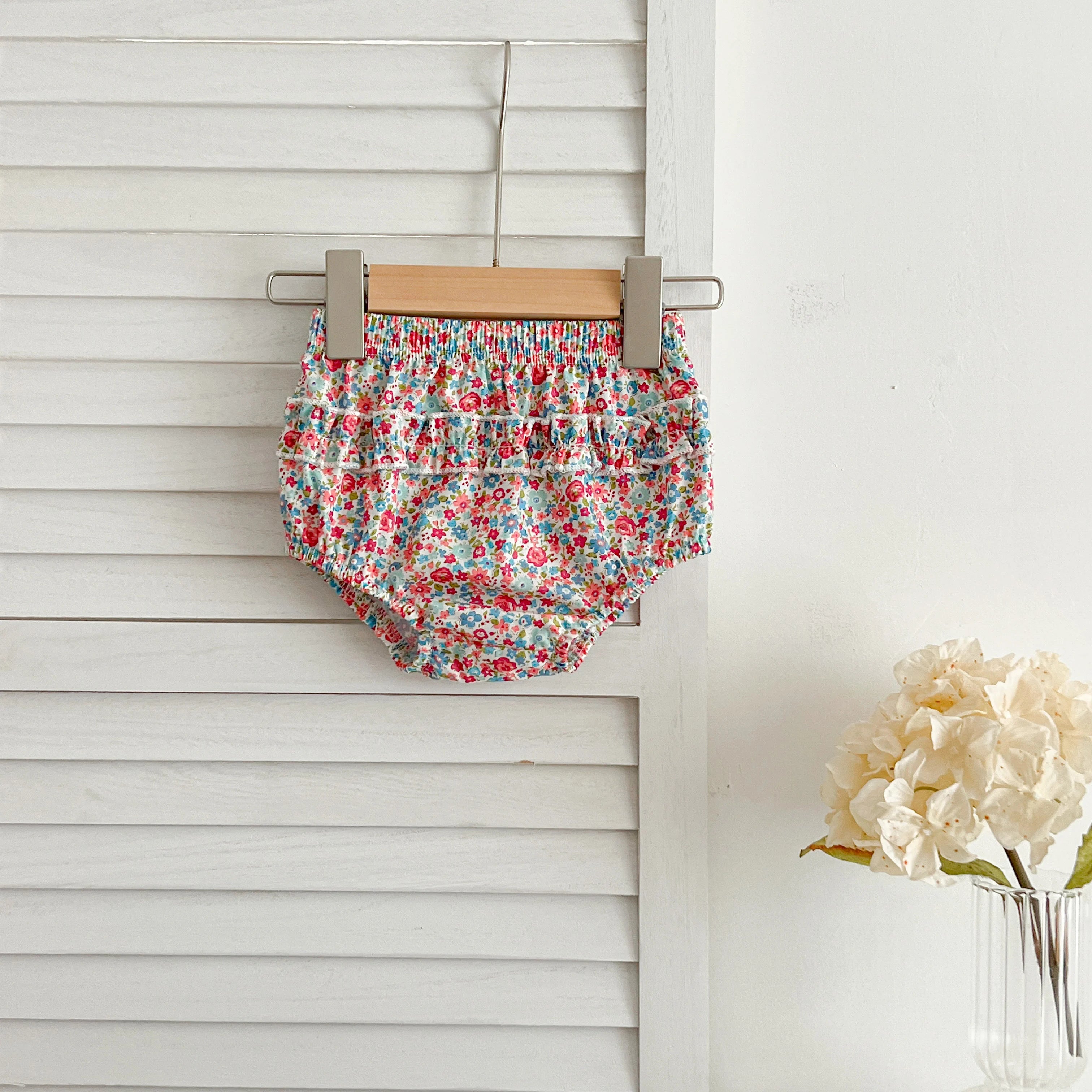 Baby Girl Cherry Floral Outfit – Summer (0–12M)