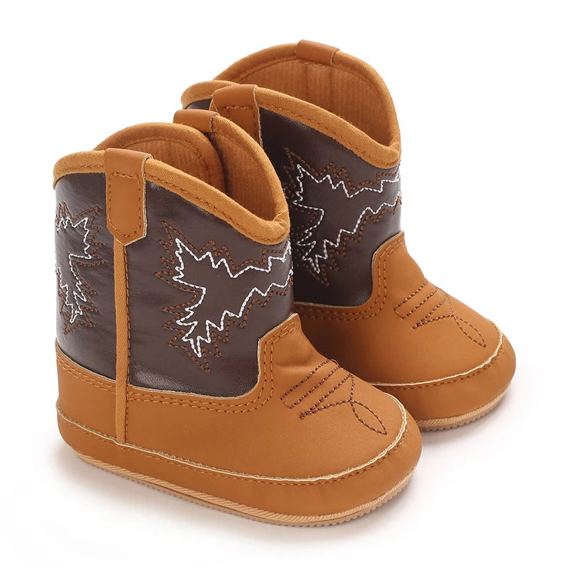 Baby Little Boots (0–18M) – Soft PU Anti-Slip Spring/Autumn Shoes