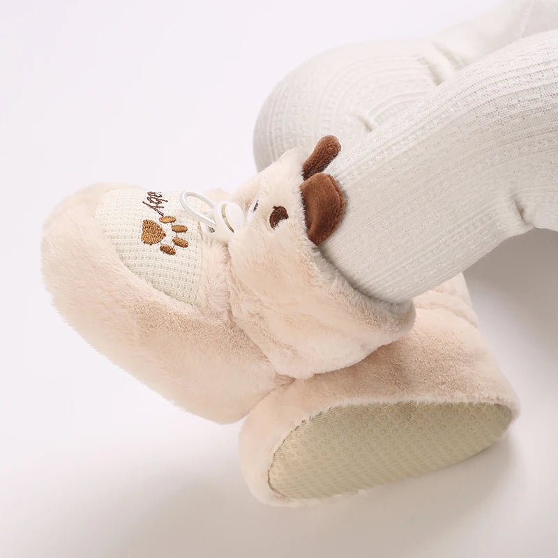 0-18M Apricot New Soft Winter Boots