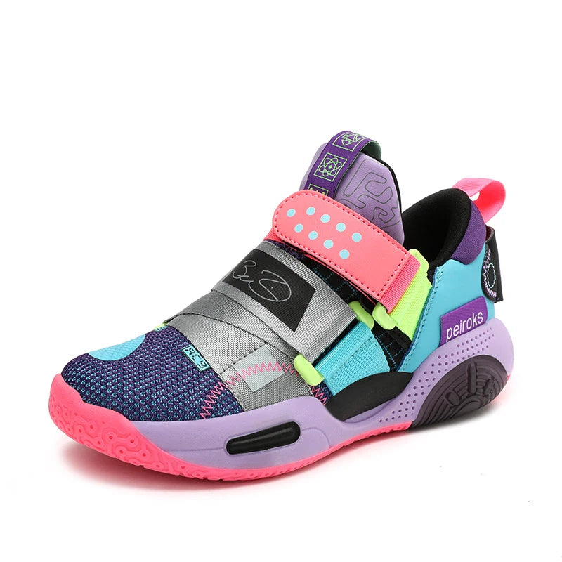 Kids’ Basketball Sneakers – Lightweight, Non-Slip Sports Shoes
