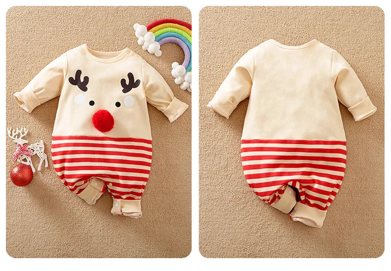 Baby Christmas Elk Romper 0-18 Months