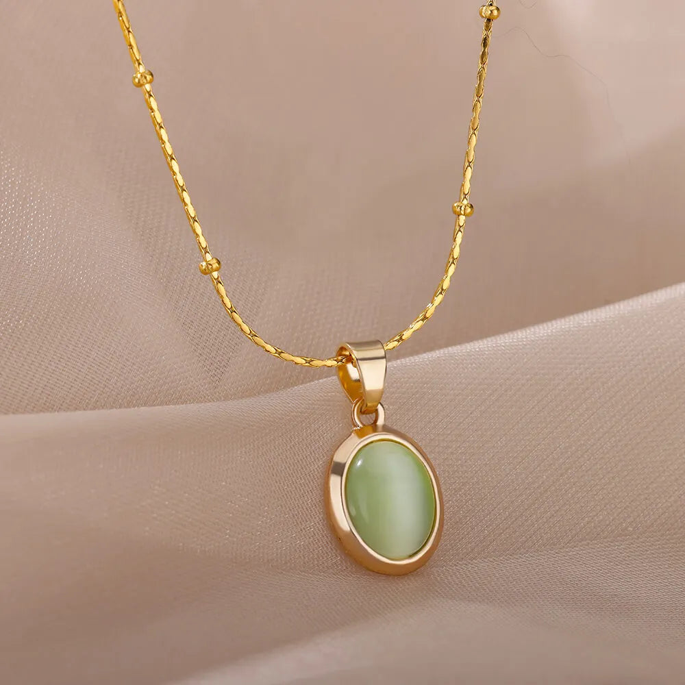 Opal Oval Necklace