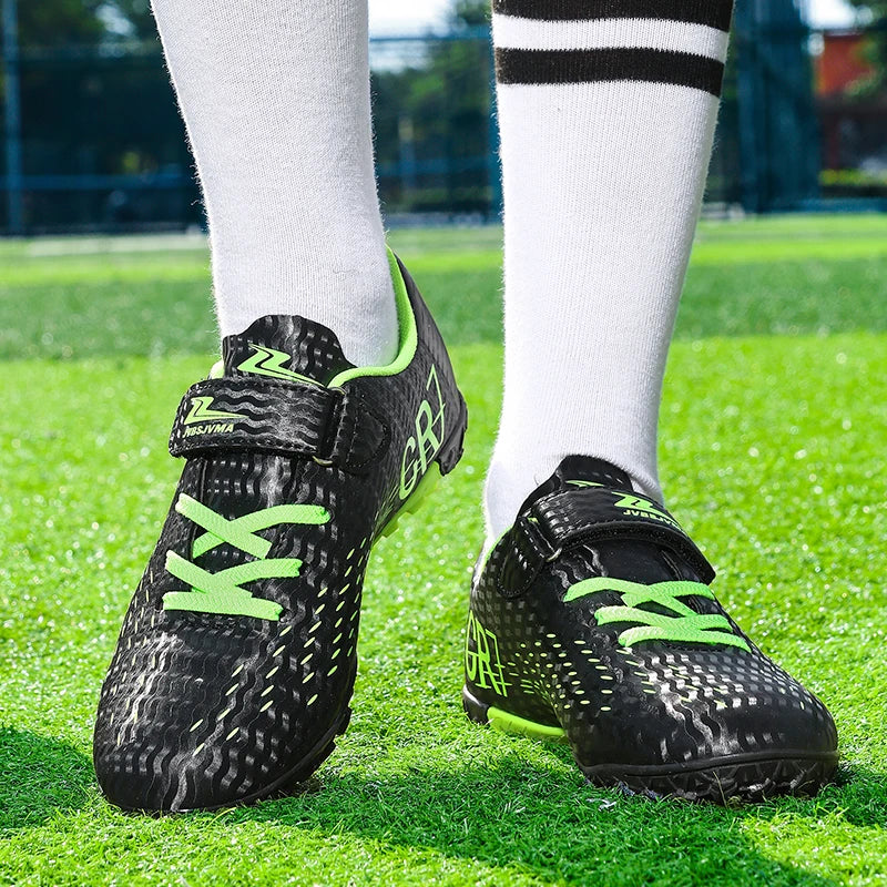 Kids’ Soccer Cleats – Hook & Loop Football Shoes