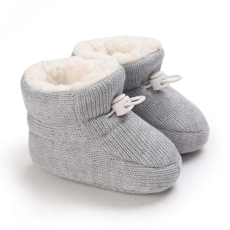 Baby Winter Snow Boots – Soft Sole Cotton First-Step Toddler Shoes