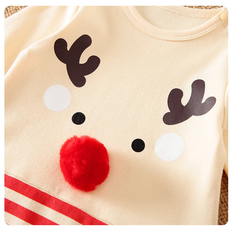 Baby Christmas Elk Romper 0-18 Months
