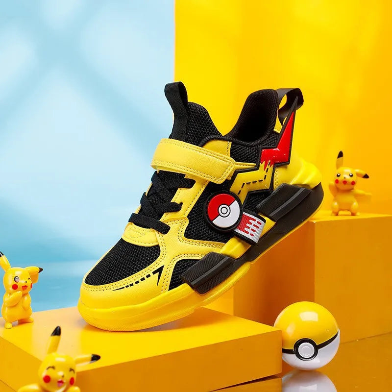 Kids Pokémon Pikachu Sneakers – Breathable Non-Slip Running Shoes