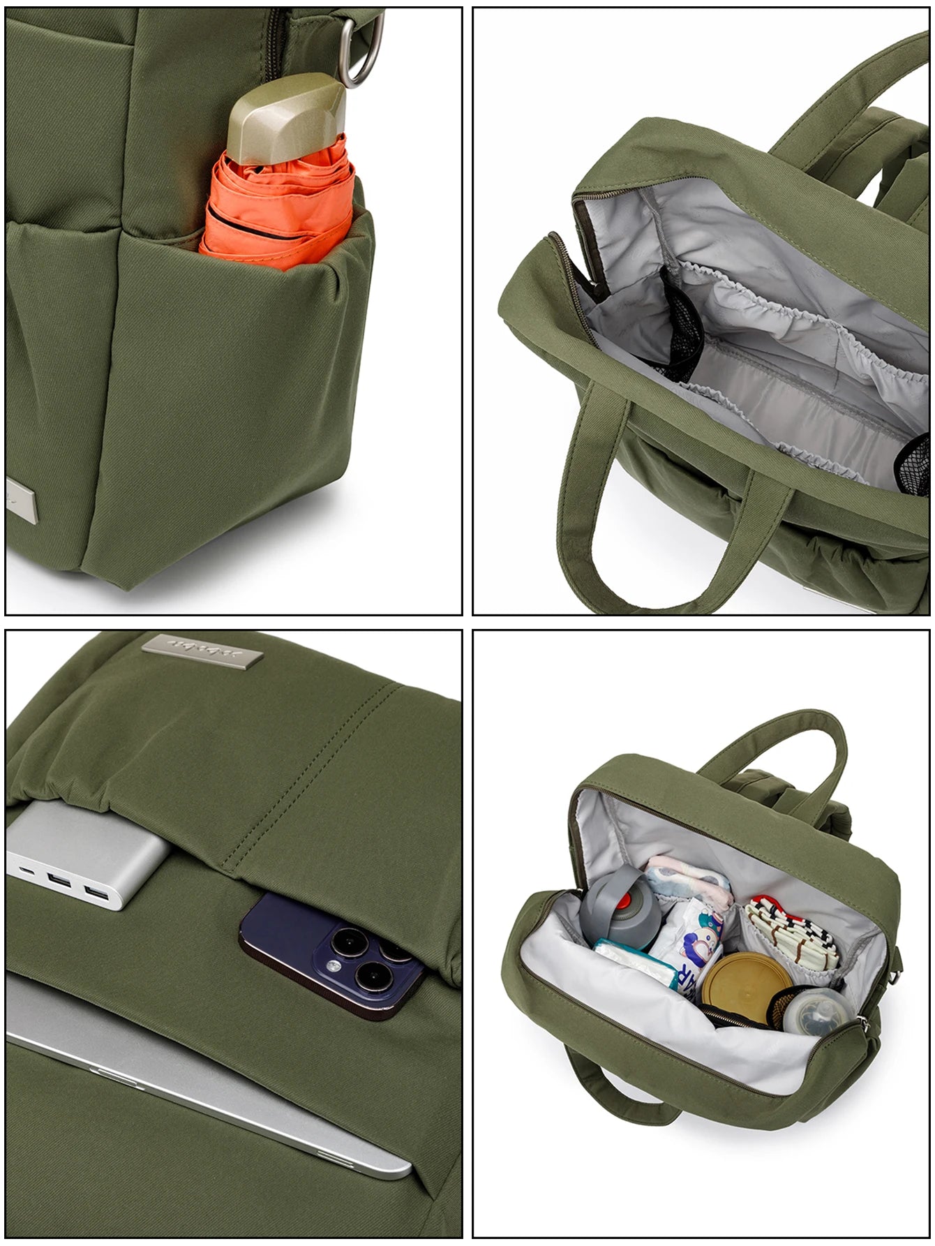 Soboba Waterproof Diaper Backpack – Large Capacity, Multi-Functional Mommy Bag for Travel & Outings