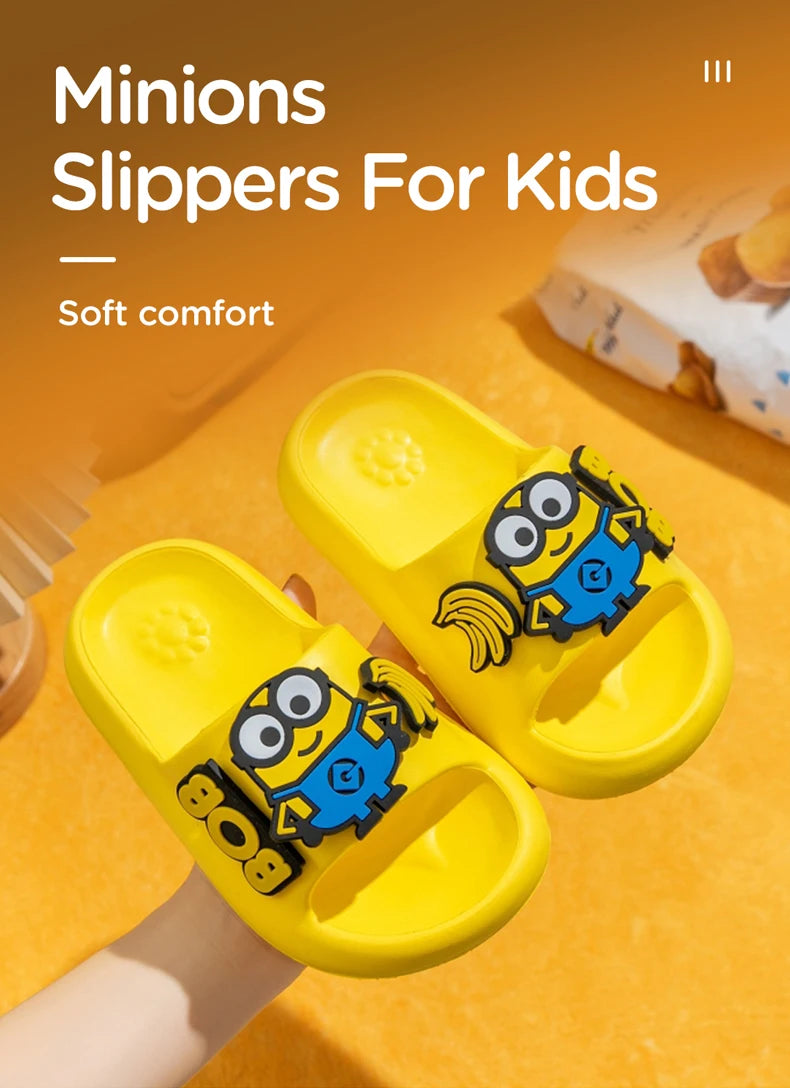 Cute Minions Kids EVA Slippers – Non-slip Indoor & Outdoor Sandals