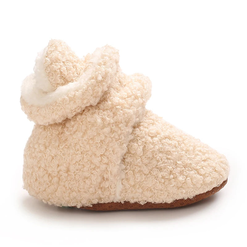 0-18M Apricot New Soft Winter Boots