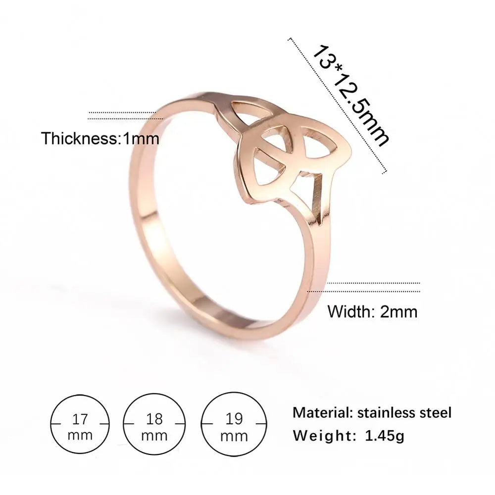 Cazador  Triquetra Irish Celtics Knot Rings for Women Stainless Steel Talisman Amulet Man Ring Jewelry 2026 Couple Gifts