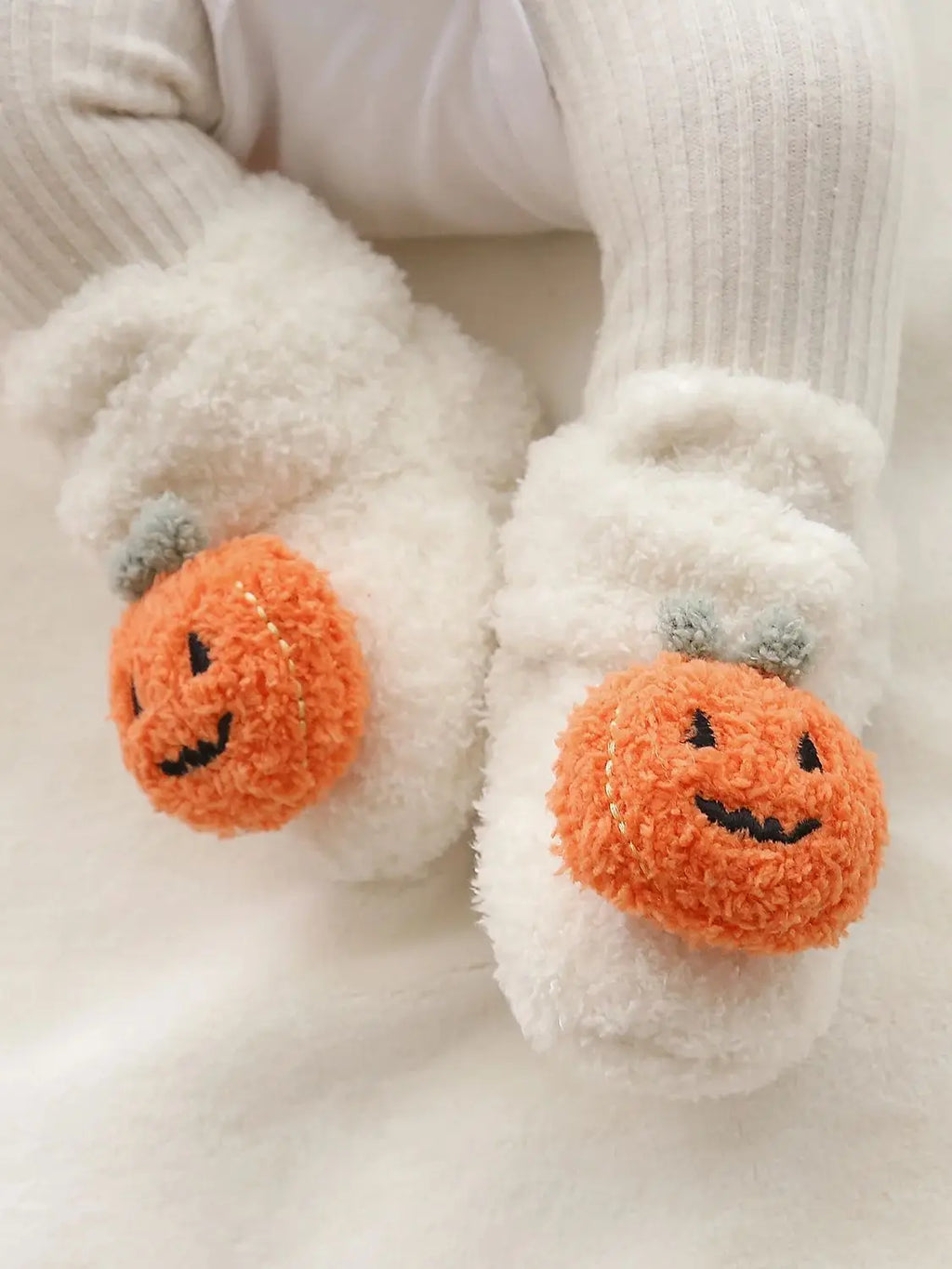 Baby Halloween Pumpkin Booties – Newborn First-Step Sock Shoes