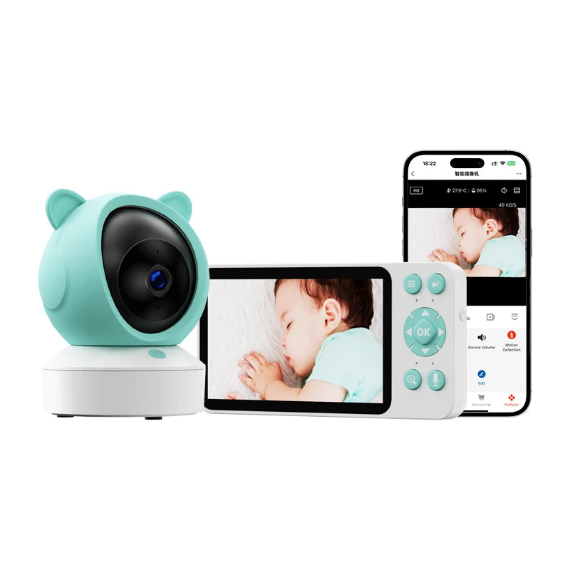 Tuya Baby Camera – 5" HD, Mobile App Control