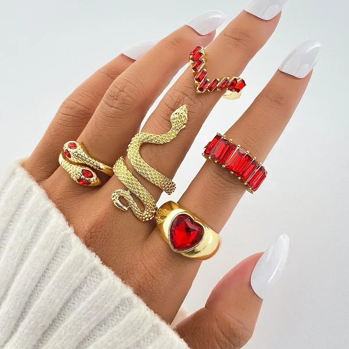 Gold Love Heart Butterfly Ring