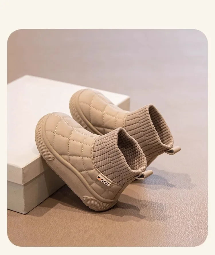 Kids’ Sock-Style Snow Boots – Warm Autumn/Winter Shoes