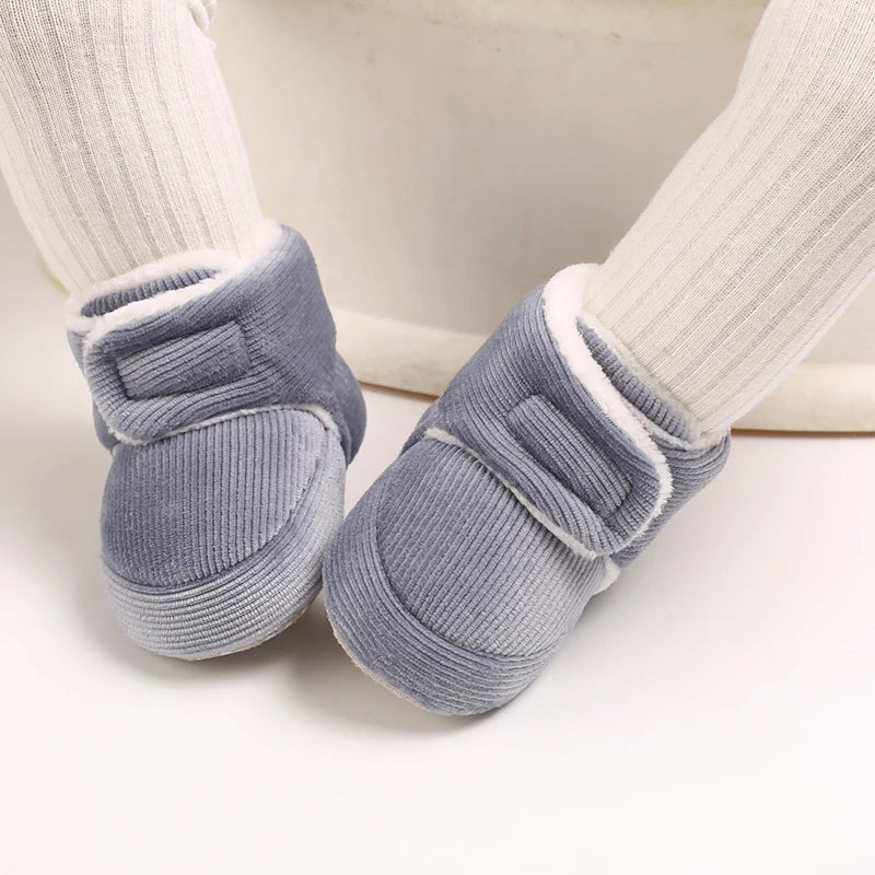Baby Winter Snow Boots (0–18M) – Plush Soft Sole Toddler Shoes