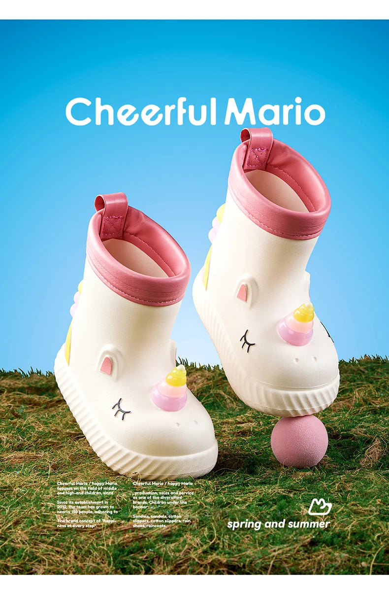 Kids’ Mario Rain Boots – Waterproof & Non-Slip