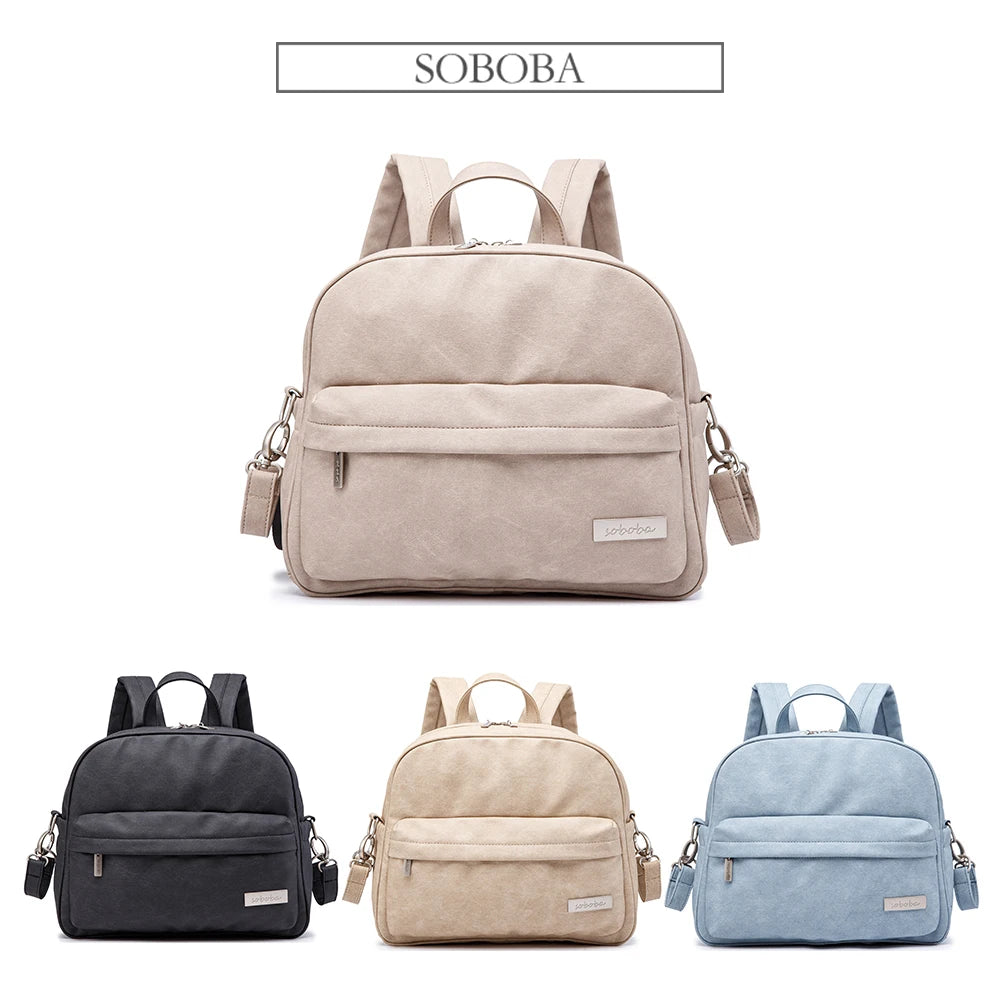 Soboba Waterproof Diaper Backpack – Stylish Baby Care & Changing Bag