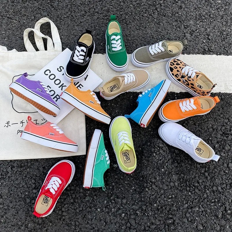 Kids’ Low-Top Canvas Shoes – Minimalist Casual Sneakers