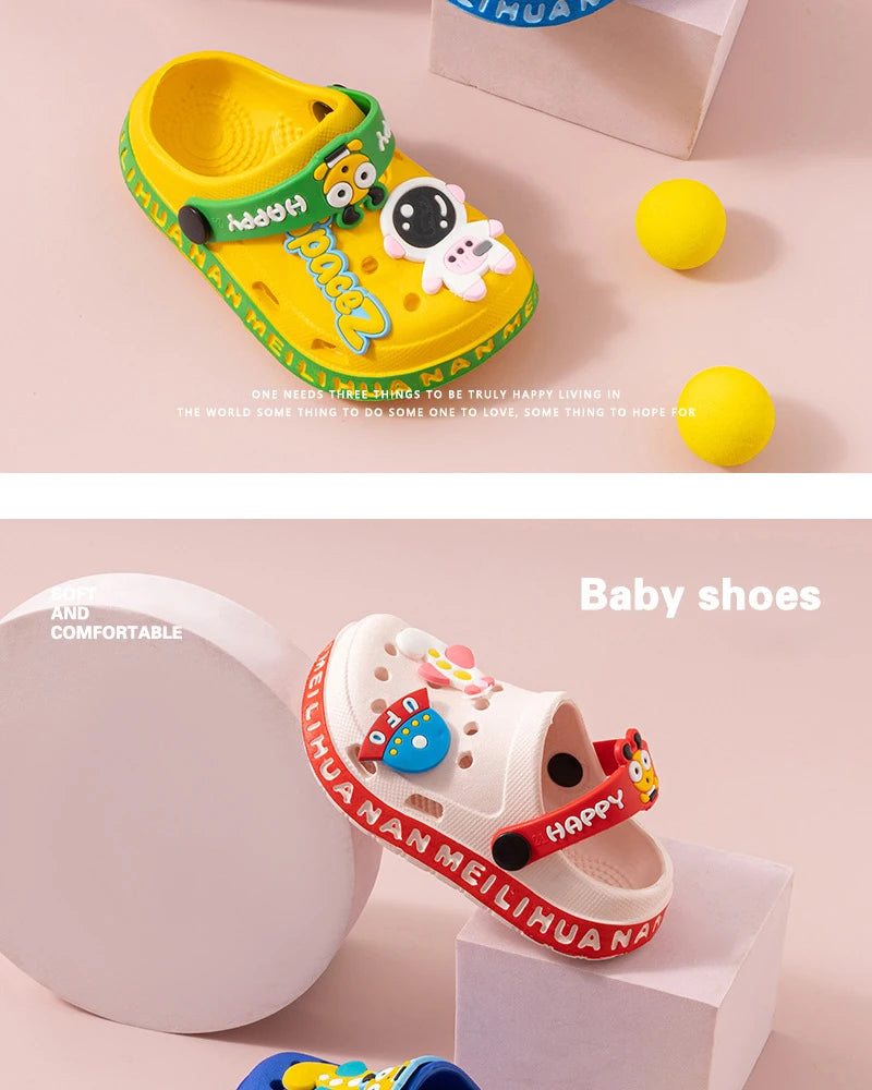 Kids Open-Toe EVA Sandals – Soft Non-Slip Clog Shoes