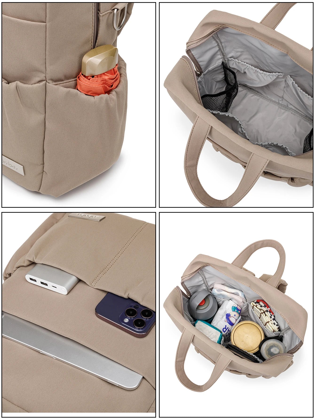 Soboba Waterproof Diaper Backpack – Large Capacity, Multi-Functional Mommy Bag for Travel & Outings