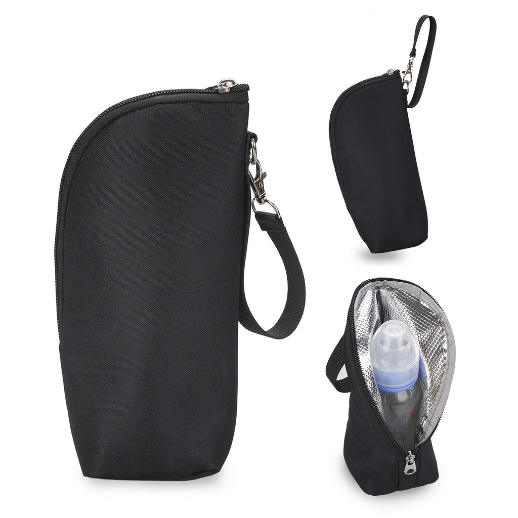 Portable Baby Feeding Bottle Bag – Aluminum Insulation, Stroller Hanging