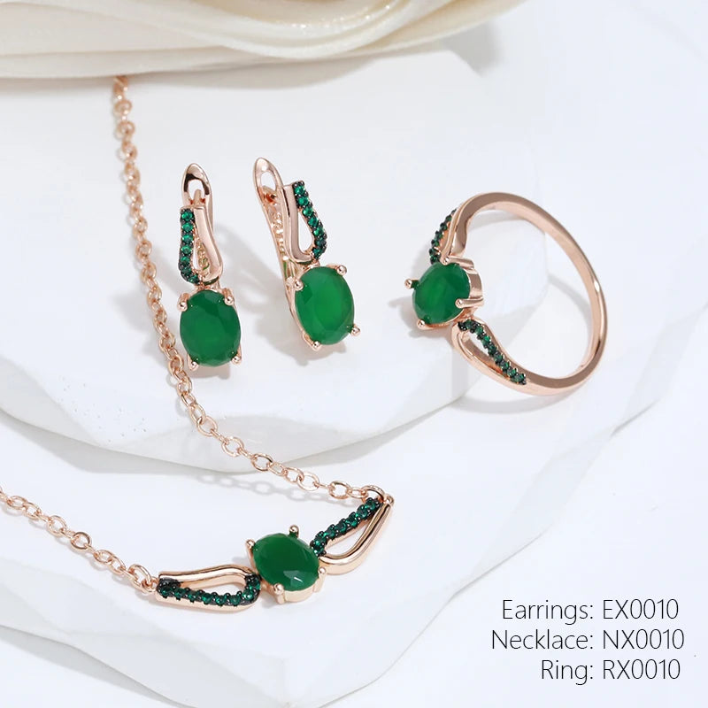 SYOUJYO Dark Green Natural Zircon Pendant