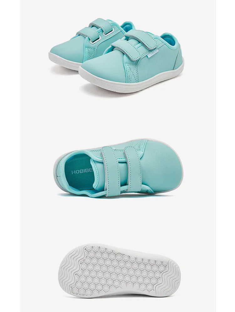 Kids Barefoot Sneakers – Lightweight Wide-Toe Hook & Loop Shoes
