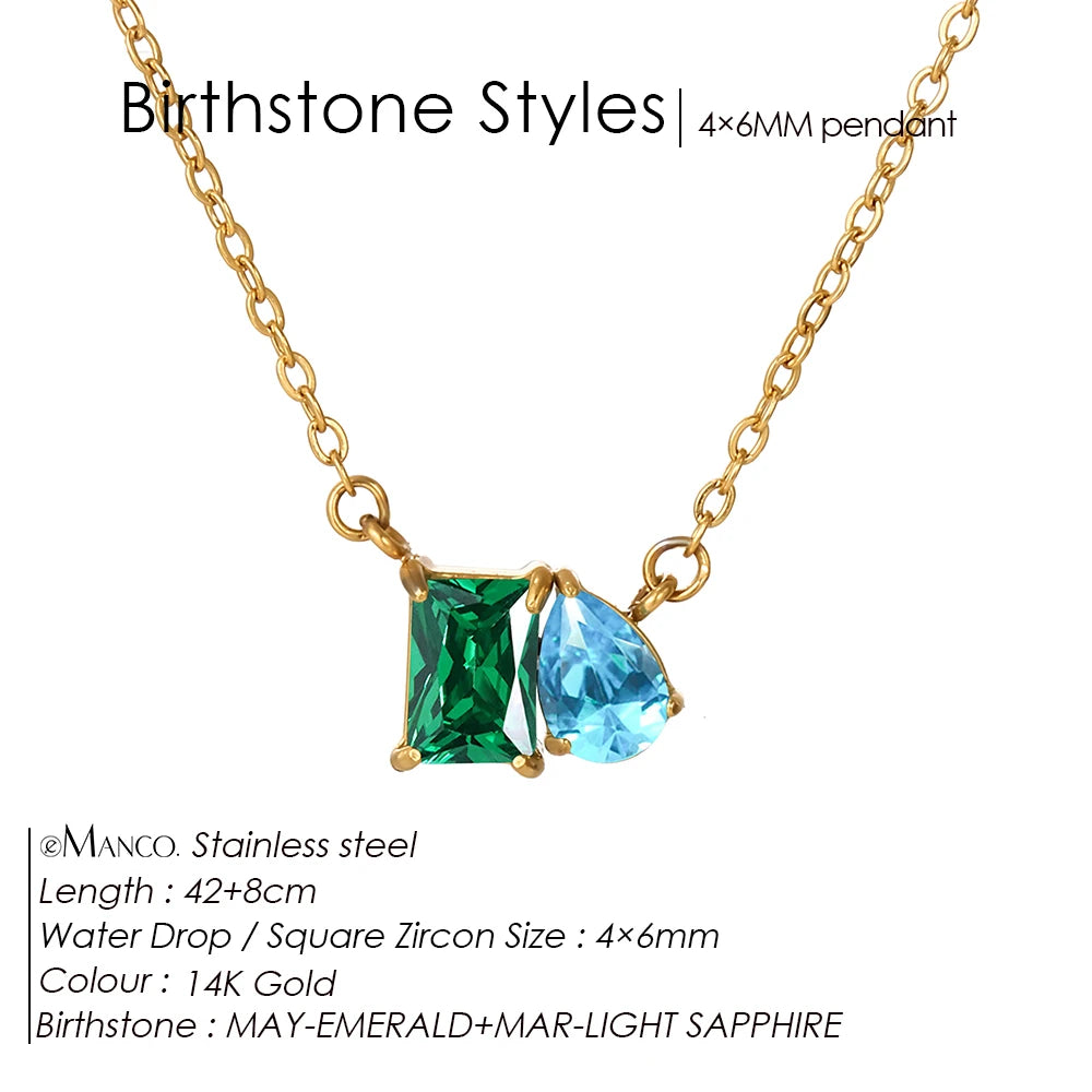 EManco Stainless Steel Square Zircon