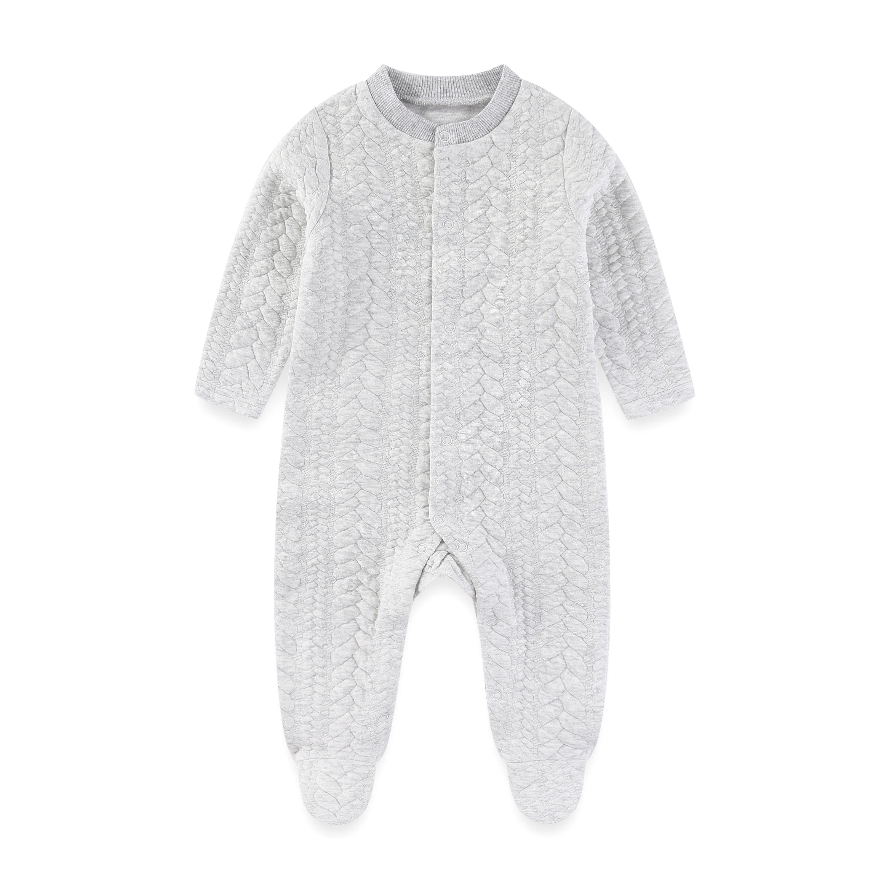 Baby Unisex Winter Jumpsuit – Solid Color