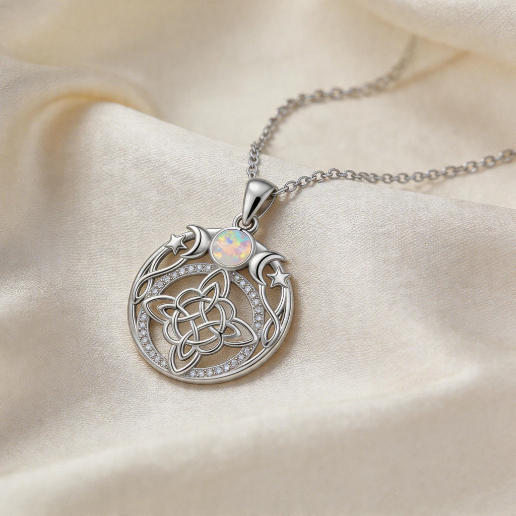 Thai Silver Triple Moon Goddess Witch