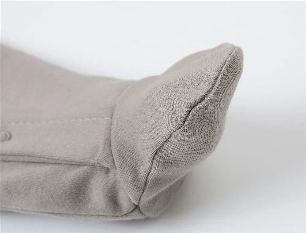 3PCS Baby Boy Romper Set, 100% Cotton, Long Sleeve 0–12M