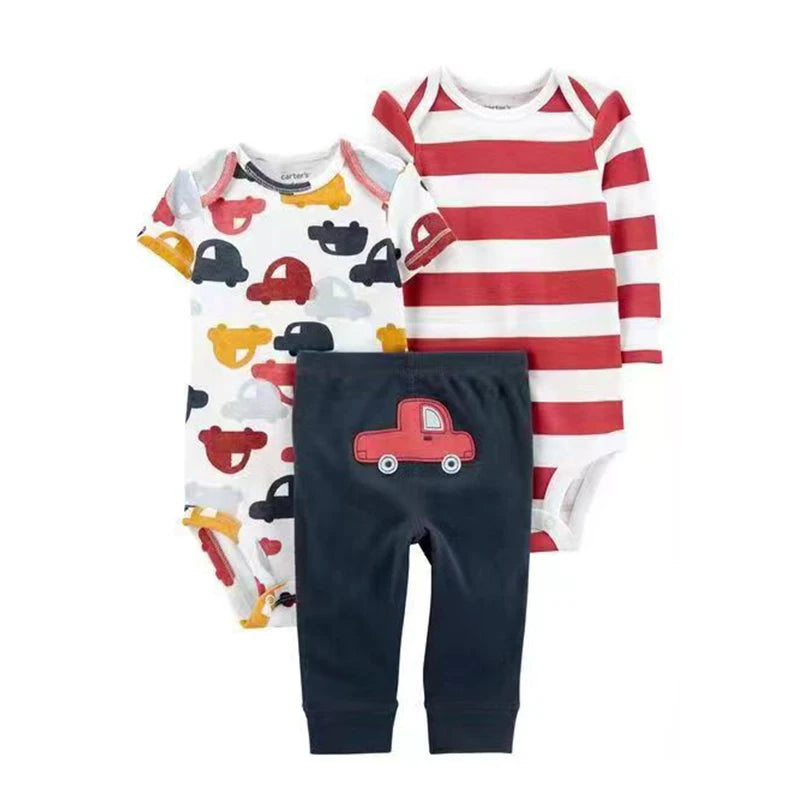 Baby Boy/Girl Animal 3-Piece Outfit – Autumn (0–12M)