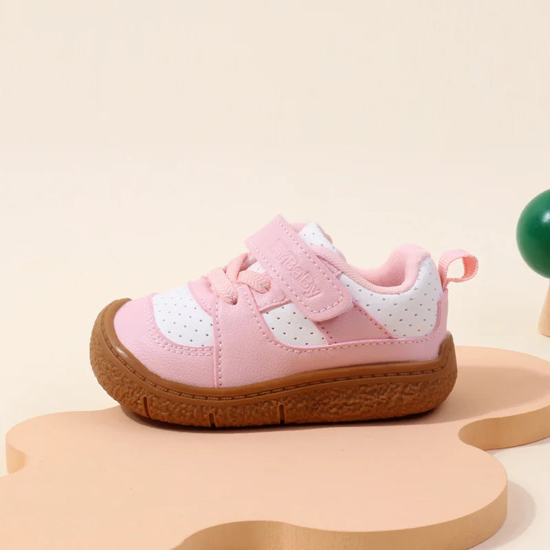Toddler Shoes (1–5Y) – PU Rubber Sole Non-Slip Spring/Autumn Sneakers