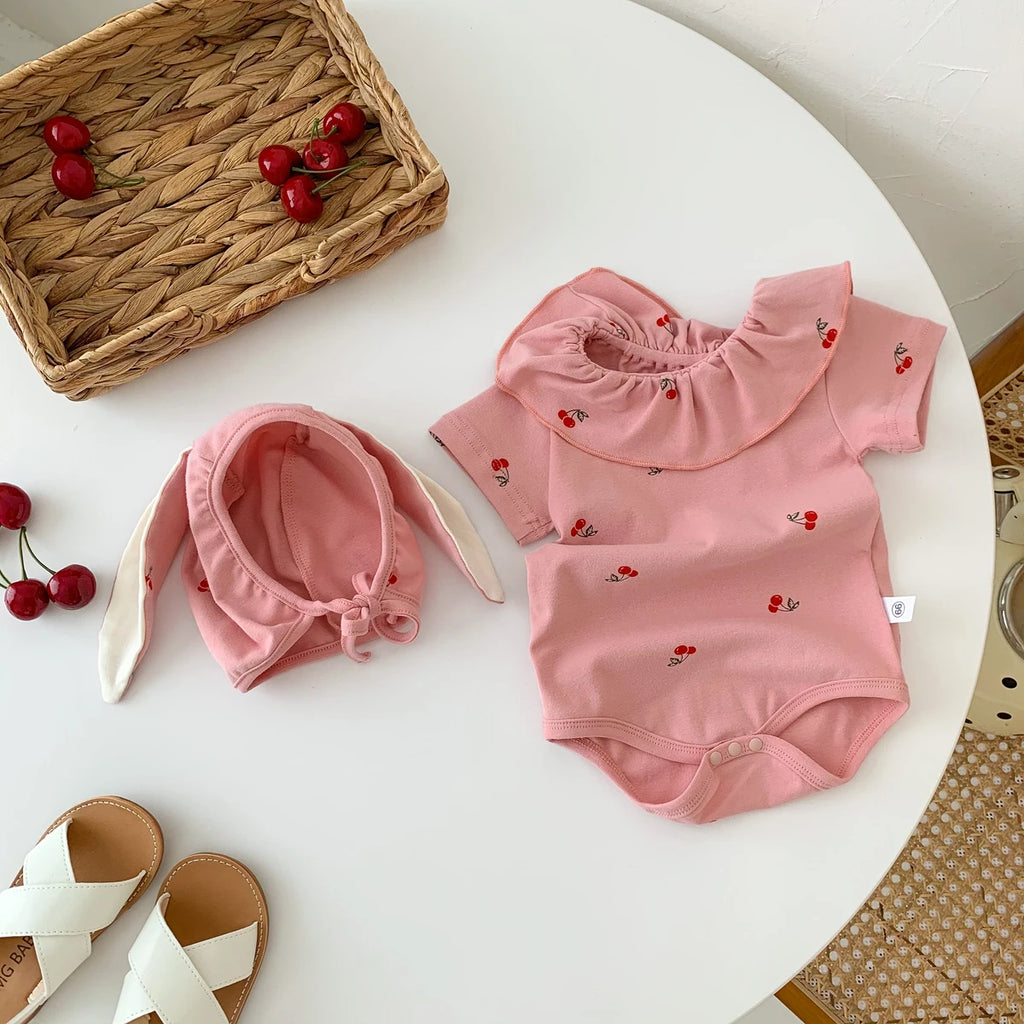 Baby Girl Summer Cherry Romper (0-2Y)