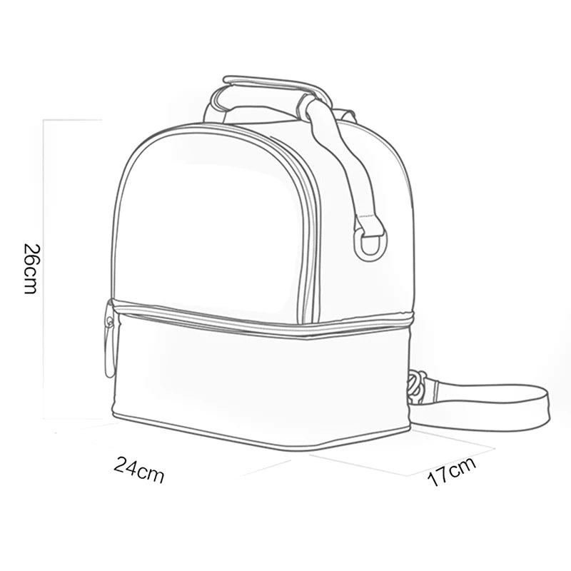 Fashion Mommy Bag – Insulated, Large Capacity, Portable for Travel & Picnic