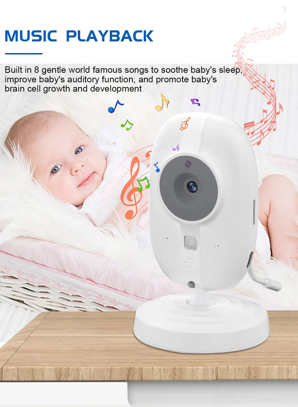 Baby Monitor Camera – 2.4G, Temperature & Talk