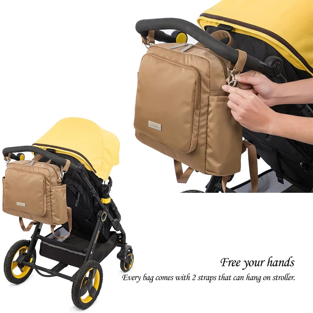 Soboba Diaper Bag for Mother – Waterproof, Large Capacity Polyester Travel Backpack