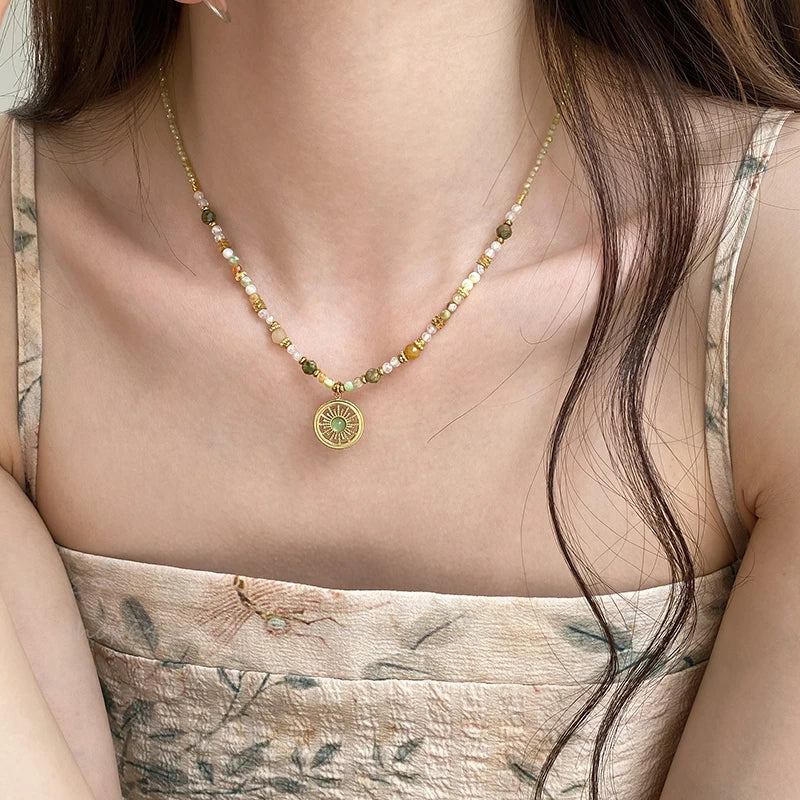 Natural Stone Bead Necklace