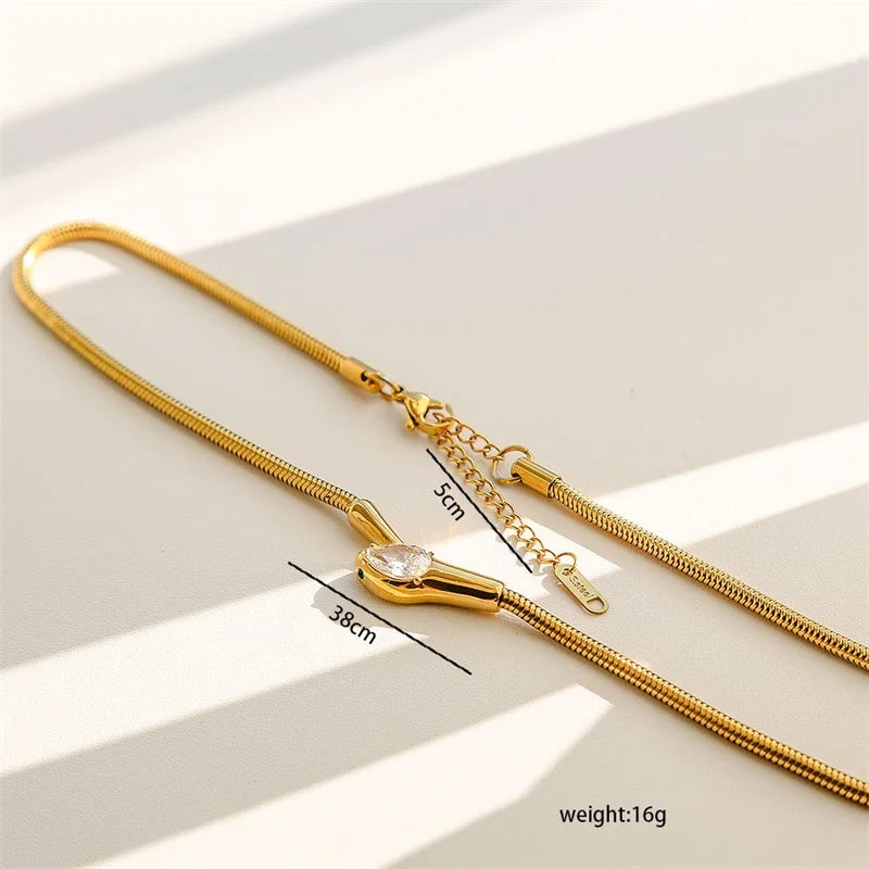 Snakehead Zircon Necklace