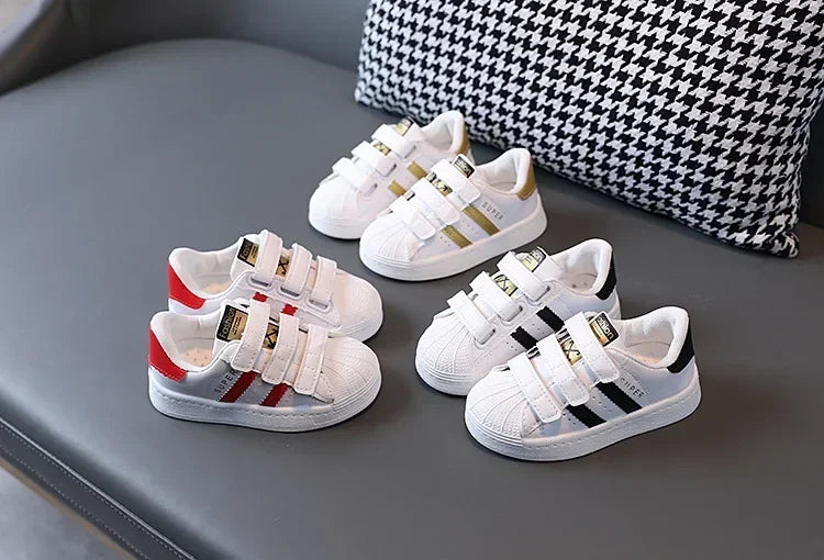 Kids White Sneakers – Breathable Non-Slip Casual Shoes